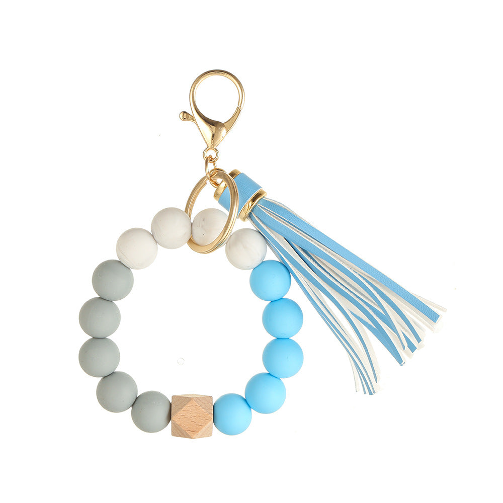 Wholesale Gradient Color Bracelet Silicone Keychain